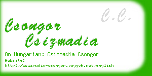 csongor csizmadia business card